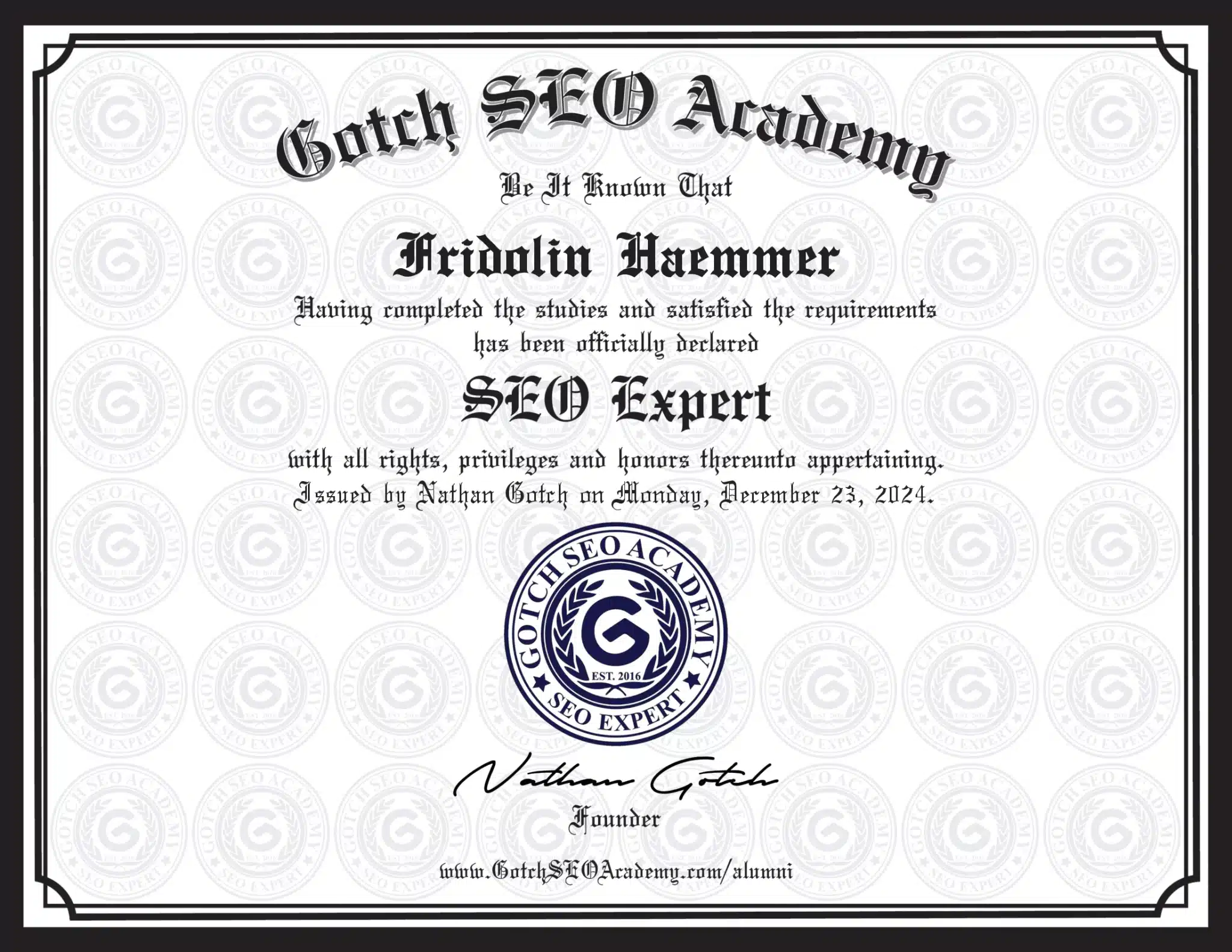 SEO Certification